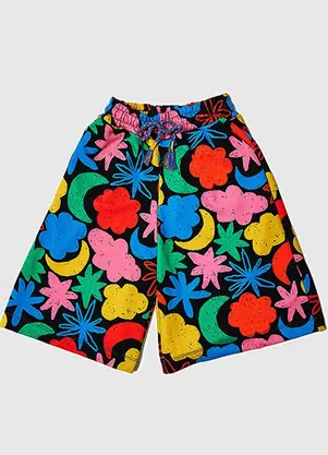 Fábula - Calça Midi de Moletom Noturna Preto - FÁBULA