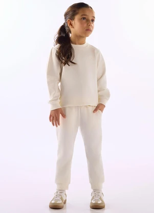 Up Baby - Calça Molecotton com Punhos Branco - UP BABY