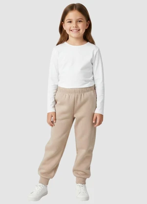 Turminha - Calça Moletom Bege - TURMINHA