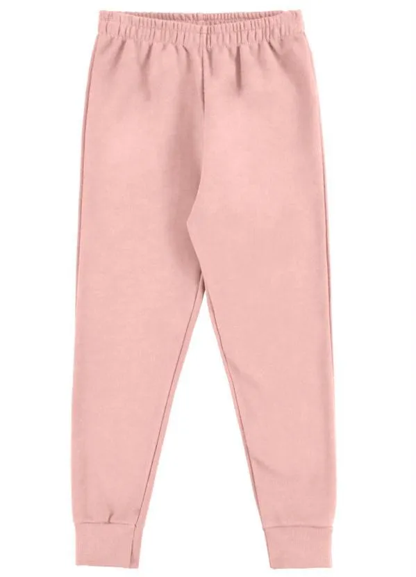 Alakazoo - Calça Moletom Felpado Rosa