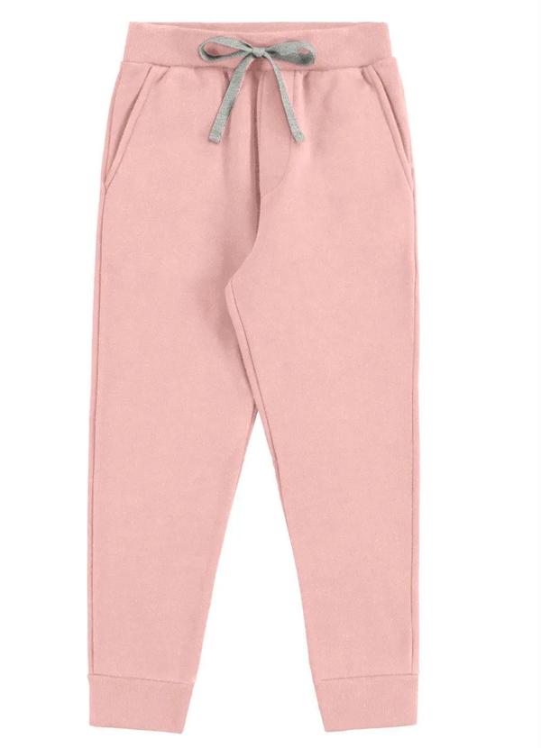 Alakazoo - Calça Moletom Felpado Rosa