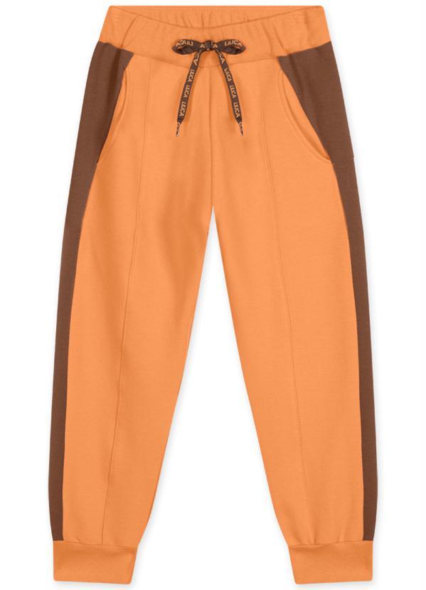 Lilica Ripilica - Calça Moletom Menina Infantil Laranja 3