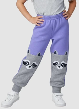 Turminha - Calça Moletom Guax Lilás - TURMINHA