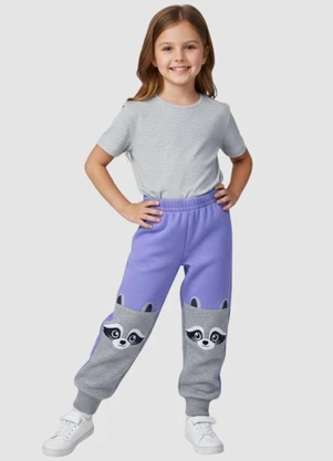 Turminha - Calça Moletom Guax Lilás - TURMINHA