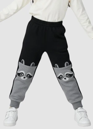 Turminha - Calça Moletom Guax Preto - TURMINHA