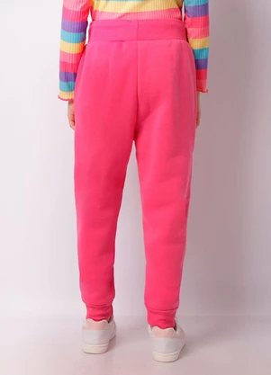 Torra - Calça Moletom Infantil Básica Rosa Escuro - TORRA