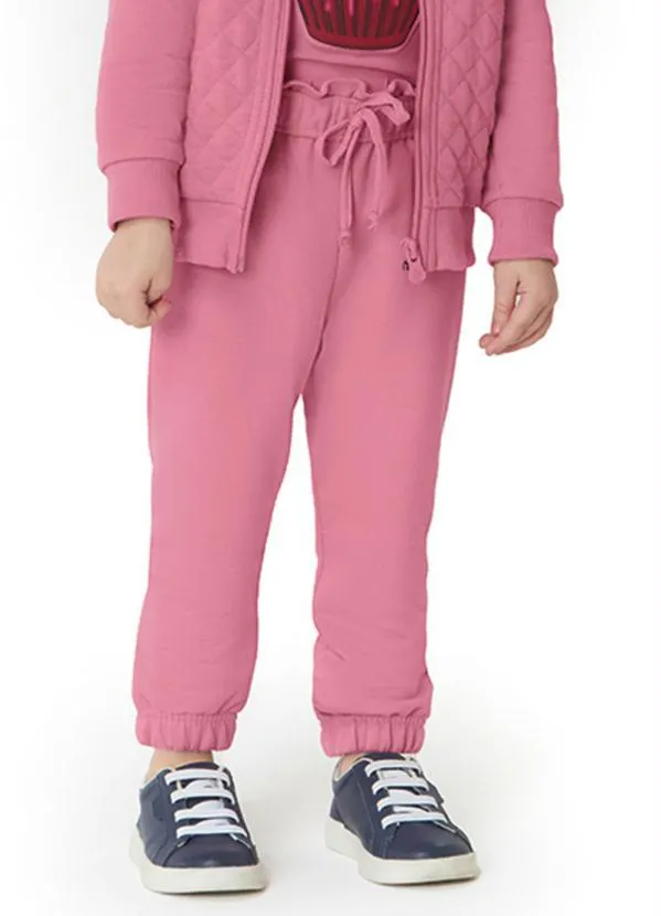 Marisol - Calça Moletom Infantil Menina Rosa