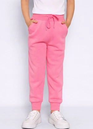 Torra - Calça Moletom Infantil Jogger com Bolsos Rosa - TORRA
