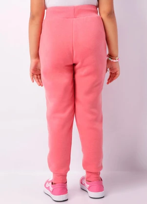 Torra - Calça Moletom Infantil Jogger Peluciada Rosa - TORRA