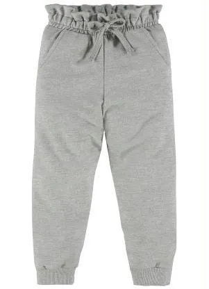 Up Baby - Calça Moletom Infantil Menina Cinza - UP BABY