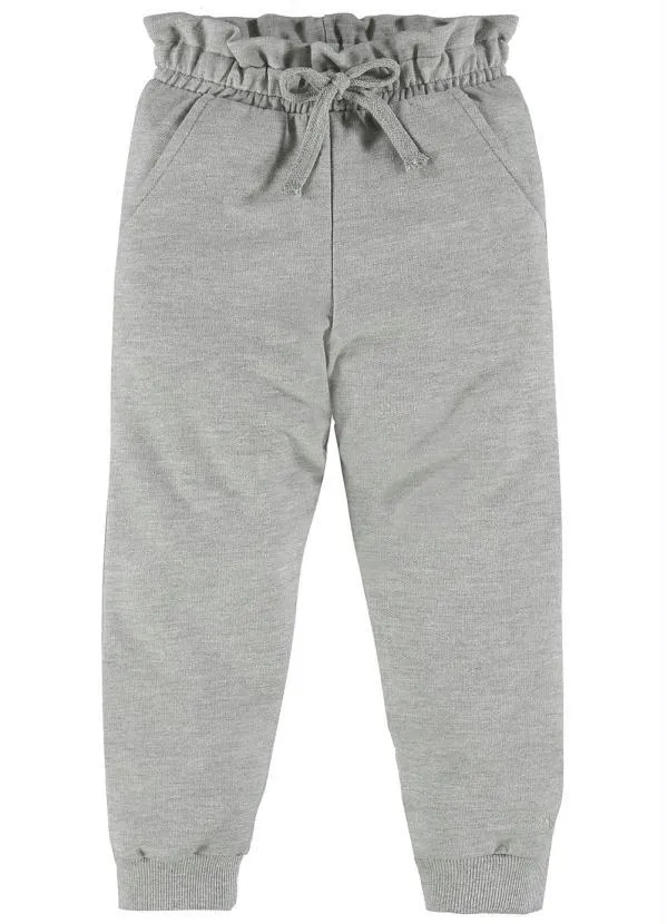 Up Baby - Calça Moletom Infantil Menina Cinza