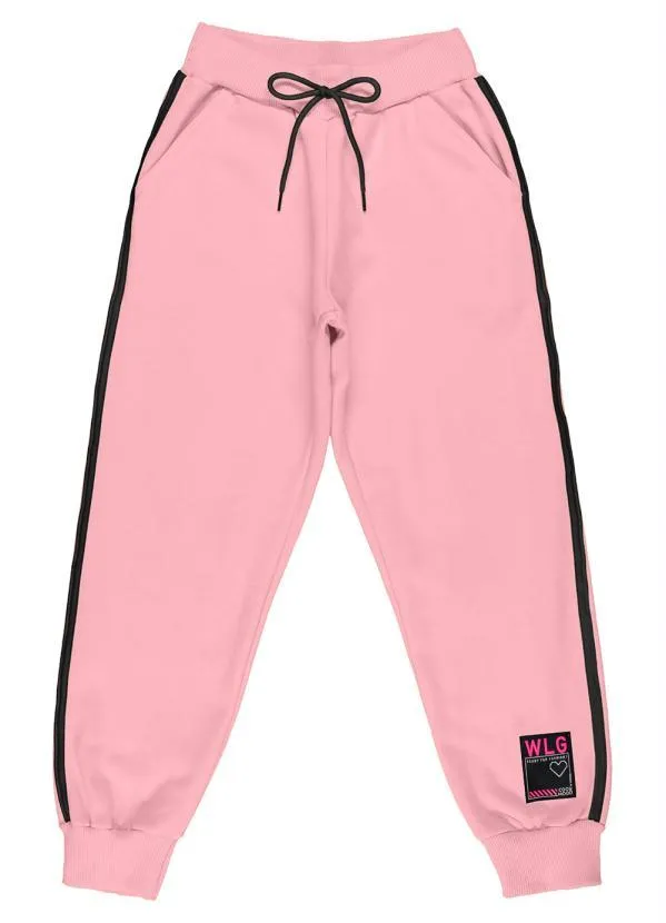 Gloss - Calça Moletom Juvenil Menina Rosa 3