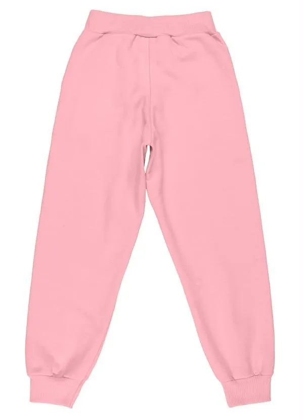 Gloss - Calça Moletom Juvenil Menina Rosa 4