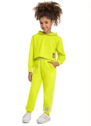 Gloss - Calça Moletom Juvenil Menina Verde - GLOSS