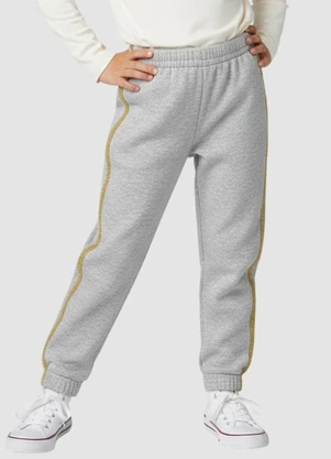 Turminha - Calça Moletom Lurex Cinza - TURMINHA