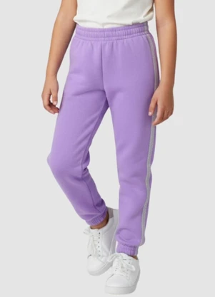 Turminha - Calça Moletom Lurex Lilás - TURMINHA