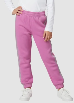 Turminha - Calça Moletom Lurex Rosa - TURMINHA