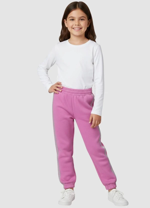 Turminha - Calça Moletom Lurex Rosa 2