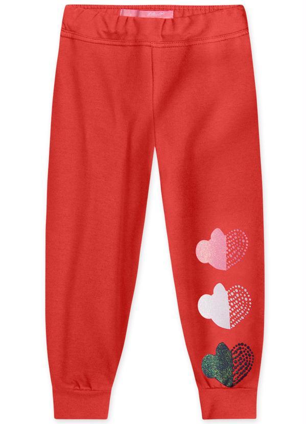 Lilica Ripilica - Calça Moletom Menina Vermelho