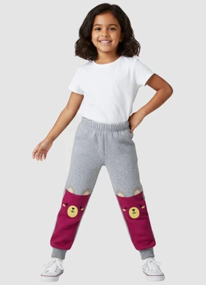 Turminha - Calça Moletom Urso Cinza - TURMINHA