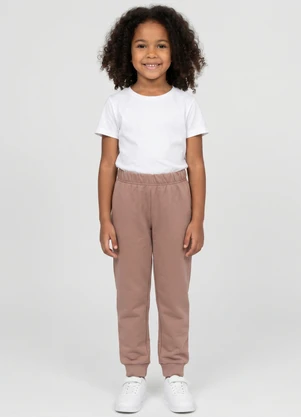 Guloseima - Calça para Menina em Moletom Marrom - GULOSEIMA