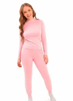 Duduka - Calça Térmica com Punhos Rosa - DUDUKA