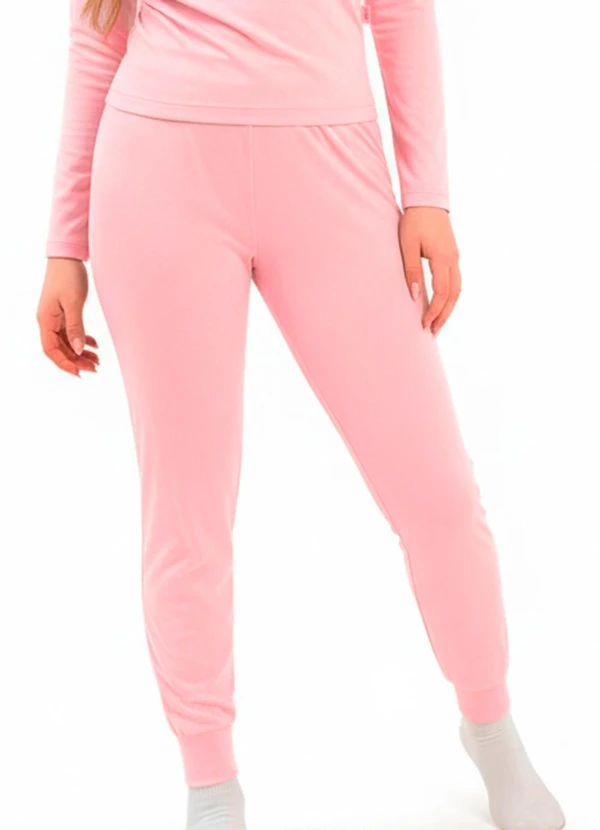 Duduka - Calça Térmica com Punhos Rosa