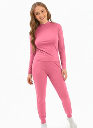 Duduka - Calça Térmica com Punhos Rosa - DUDUKA