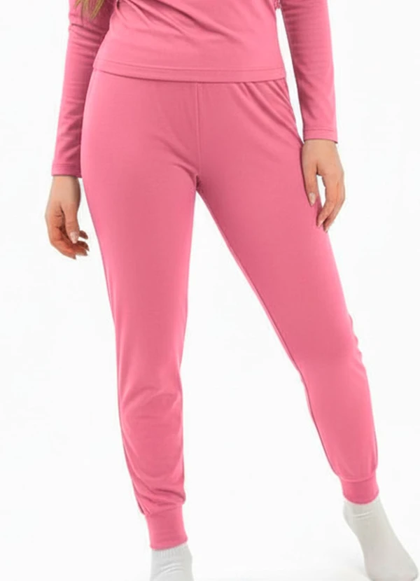 Duduka - Calça Térmica com Punhos Rosa