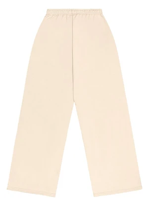 Gloss - Calça Wide Leg Juvenil em Moletom Bege - GLOSS