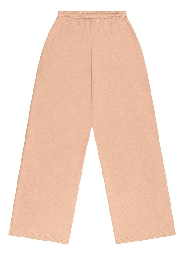 Gloss - Calça Wide Leg Juvenil Moletom Marrom 2