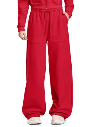 Gloss - Calça Wide Leg Juvenil Moletom Vermelho - GLOSS