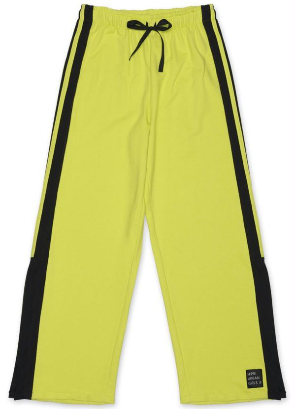 Hapier - Calça Wide Leg Moletom Juvenil Menina Verde