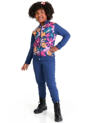 Tink Bink - Conjunto em Moletom Felpado Azul - TINK BINK