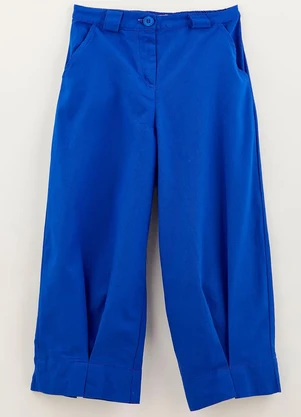 Fábula - Calça Alfaiataria Modelo Cenoura Azul - FÁBULA