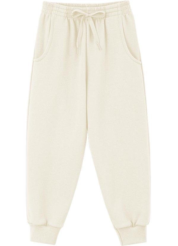 Lik Kids - Calça Avulsa em Moletom 2 Cabos Nude