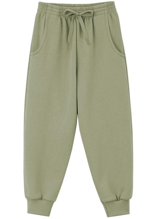 Lik Kids - Calça Avulsa em Moletom 2 Cabos Verde