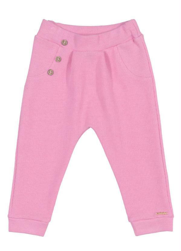 Up Baby - Calça Básica Bebê Menina Rosa