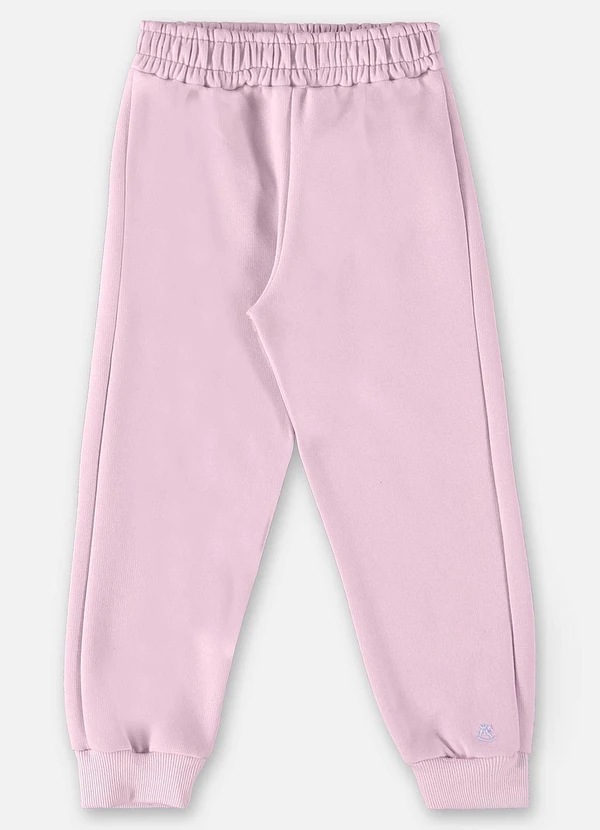 Up Baby - Calça Básica em Moletom Infantil Rosa