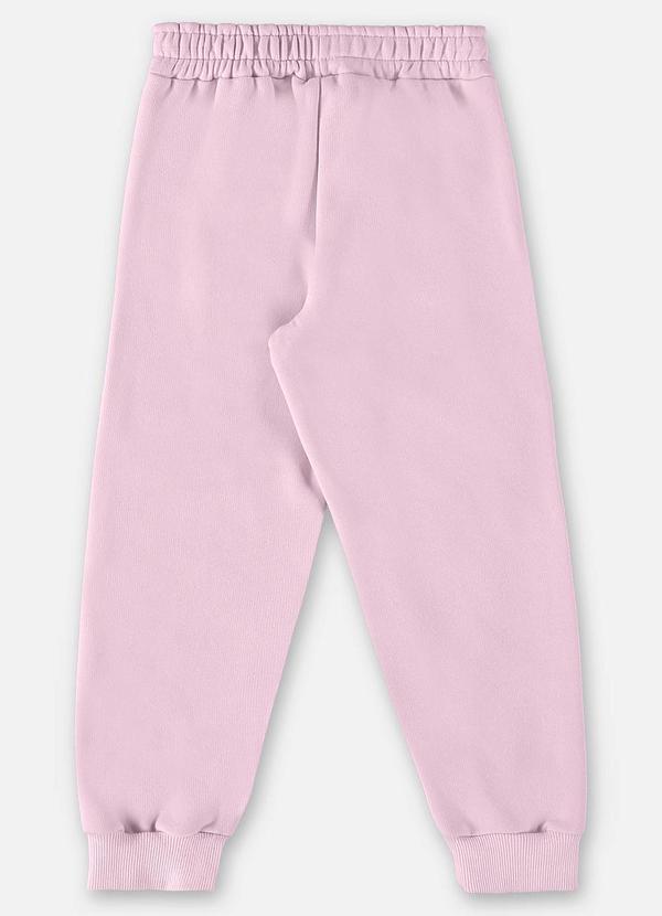 Up Baby - Calça Básica em Moletom Infantil Rosa 2