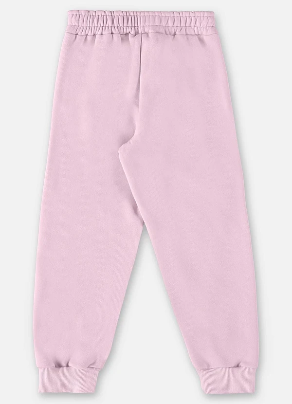 Up Baby - Calça Básica em Moletom Infantil Rosa 2