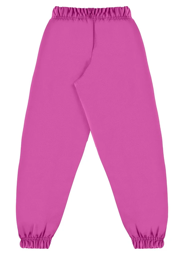 Gloss - Calça Básica em Moletom Juvenil Rosa 4