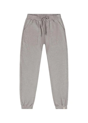 Gloss - Calça Básica Juvenil em Moletom Cinza - GLOSS