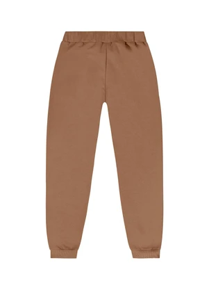 Gloss - Calça Básica Juvenil em Moletom Marrom - GLOSS