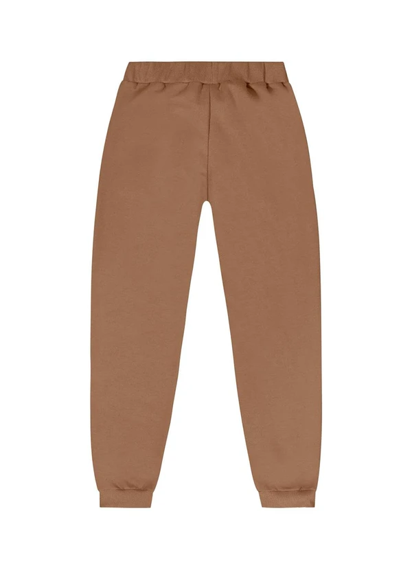 Gloss - Calça Básica Juvenil em Moletom Marrom 2