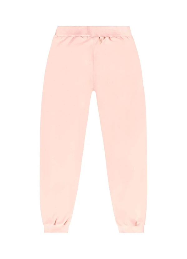 Gloss - Calça Básica Juvenil em Moletom Rosa 5