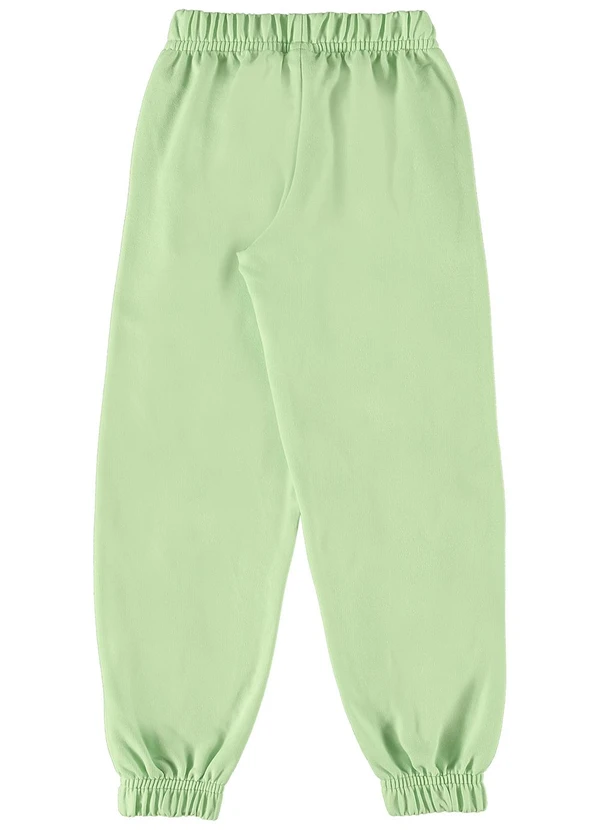 Gloss - Calça Básica Juvenil em Moletom Verde 4