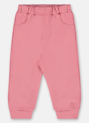 Up Baby - Calça Bebê em Molecotton Rosa - UP BABY