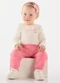 Up Baby - Calça Bebê em Molecotton Marrom - variação: Rosa