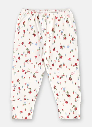 Up Baby - Calça Bebê Menina em Suedine Estampado - UP BABY
